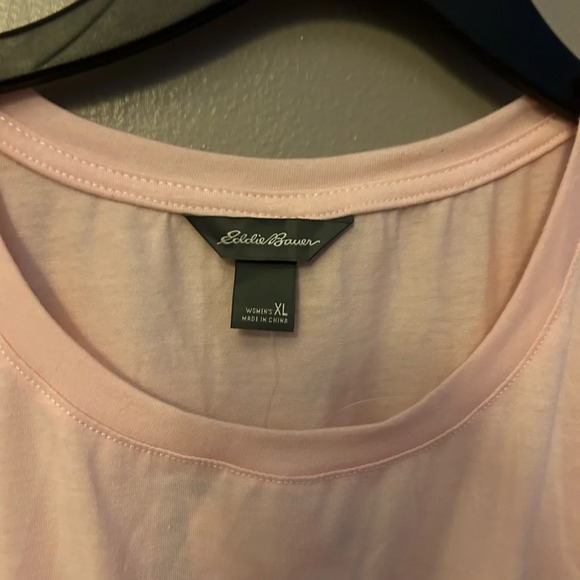 Eddie Bauer shirt - light pink sleeveless twist front NWT - Picture 3 of 11